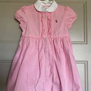 Ralph Lauren Polo Cotton Pink Dress. Size 18 months